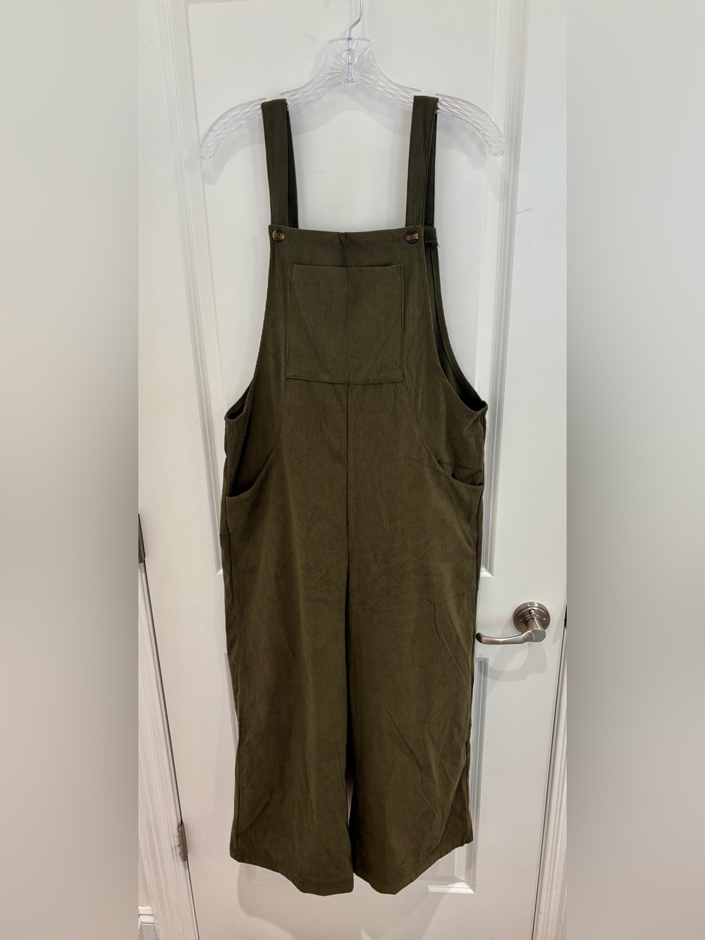Olive Green Corduroy Overalls